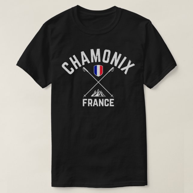T-shirt Ski de Chamonix France (Design devant)