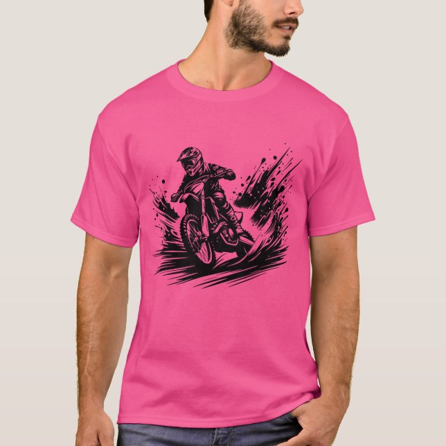 T-shirt Ski de descente dans le style de sport extrême, ca (Devant)