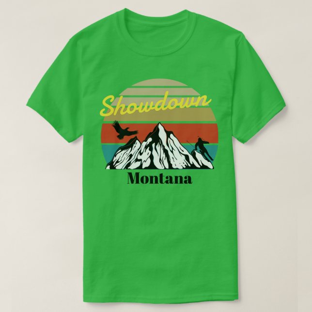 T-shirt Ski de descente Montana 1 (Design devant)