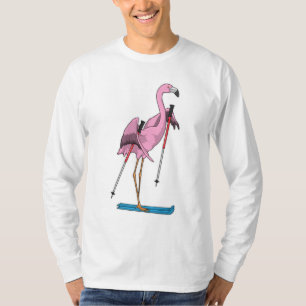 T-shirt Ski de Flamant rose