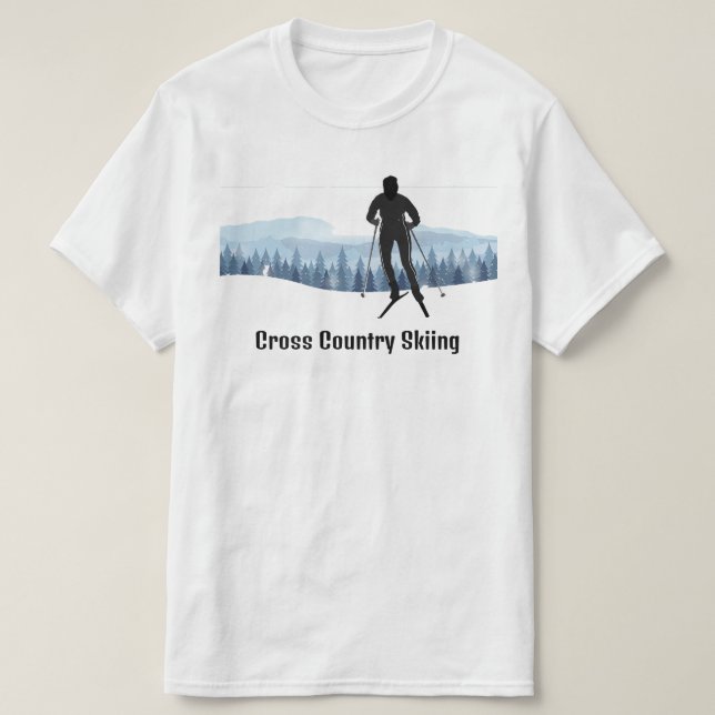 T-shirt Ski de fond Tee - shirt T (Design devant)
