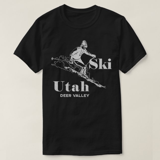 T-shirt Ski de l'Utah Deer Valley (Design devant)
