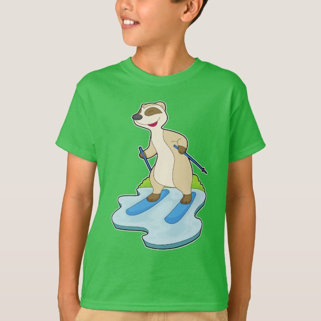T-shirt Ski de Meerkat (Devant)