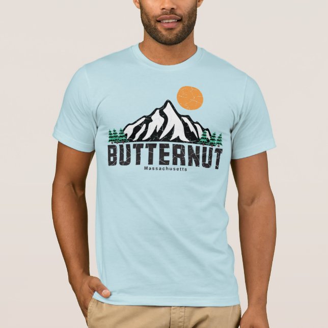 T-shirt Ski de montagne de Butternut Retro (Devant)