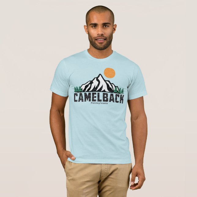 T-shirt Ski de montagne Retro Camelback (Devant entier)