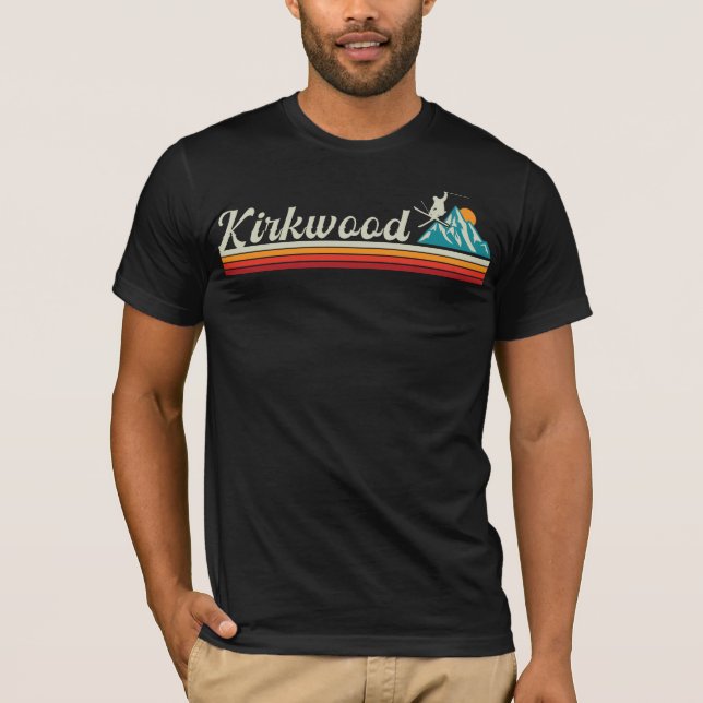 T-shirt Ski de montagne Retro Kirkwood (Devant)
