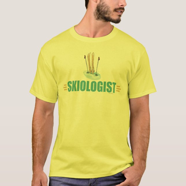 T-shirt Ski de neige amusant (Devant)