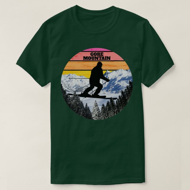 T-shirt Ski De Neige Gore Mountain Skields New York Amer (Design devant)
