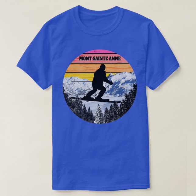 T-shirt Ski de neige Mont Sainte Anne Champs de ski Canada (Design devant)
