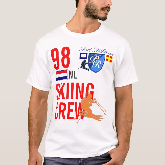 T-shirt Ski de Pays-Bas d'équipage de ski de Richman de (Devant)