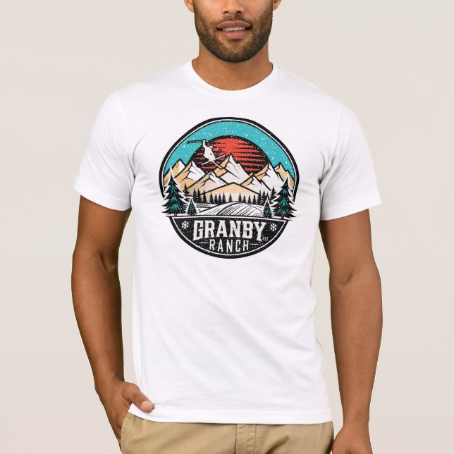 T-shirt Ski de Ranch Retro Granby (Devant)