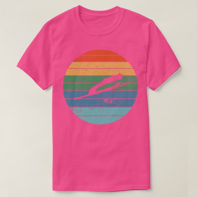 T-shirt Ski de saut Retro 3 (Design devant)