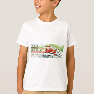 T-shirt Ski de ski de Snowmobile de Père Noël de Noël
