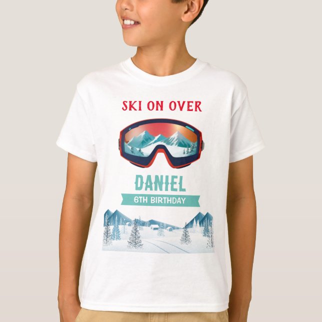 T-shirt Ski de snowboard personnalisé (Devant)