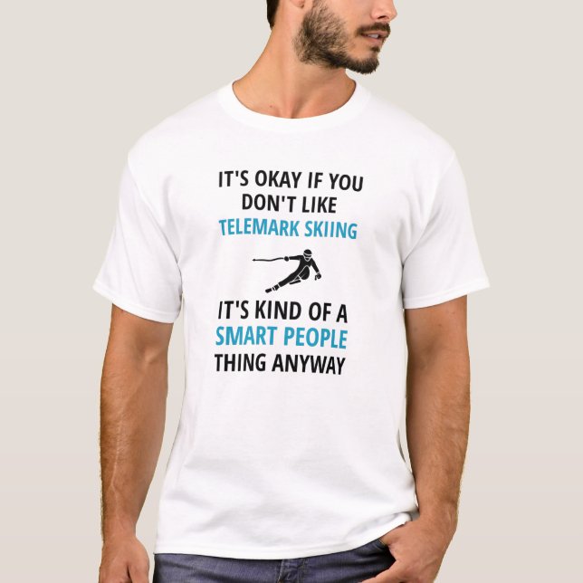 T-shirt Ski de télémark| Ski de fond sans télémark (Devant)
