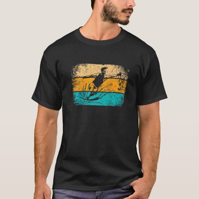 T-shirt Ski d'eau Vintage rétro (Devant)