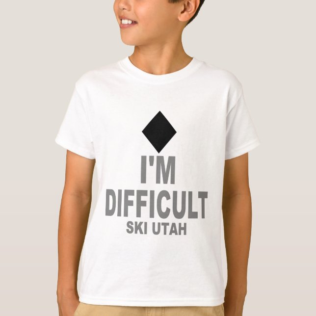T-shirt Ski difficile Utah (Devant)