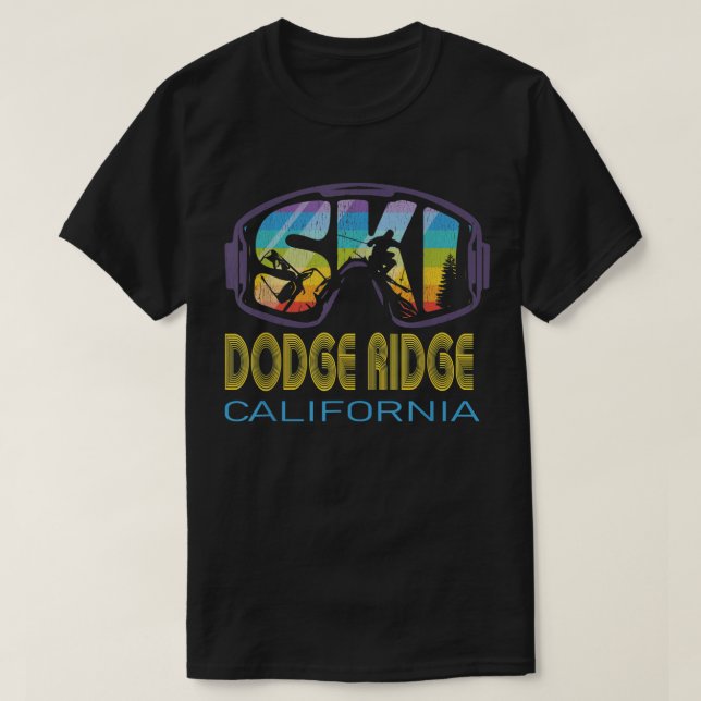 T-shirt Ski Dodge Ridge California Skiing Vacation (Design devant)