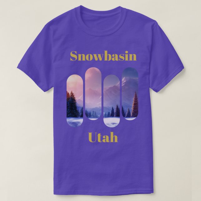 T-shirt Ski du bassin de neige Utah 3 (Design devant)