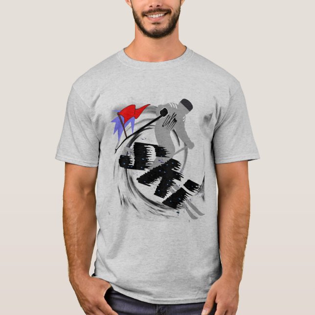 T-shirt ski d'uXm (Devant)