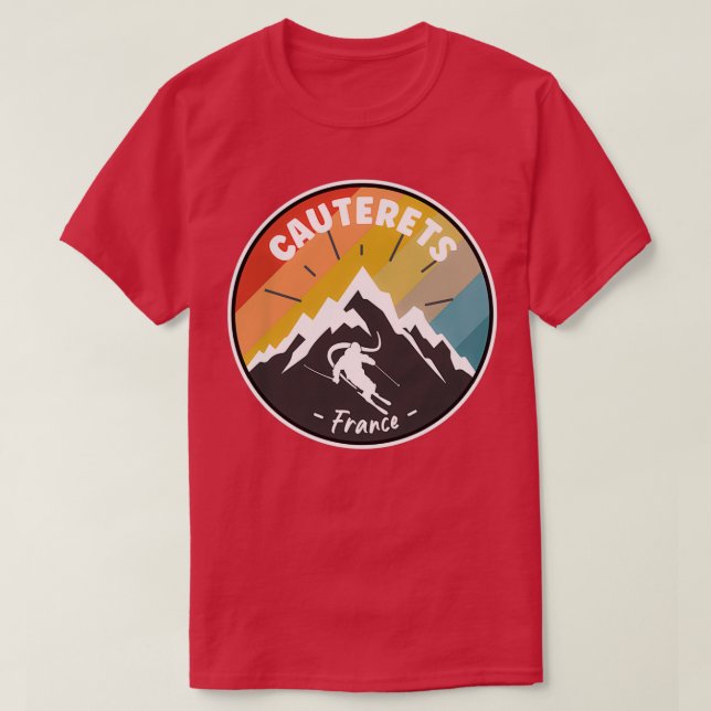 T-shirt Ski En France Cauterets (Design devant)