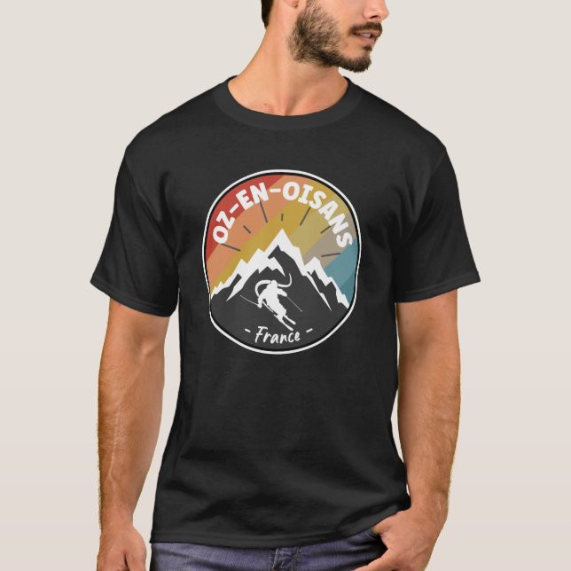 T-shirt Ski En France Oz-en-Oisans (Devant)