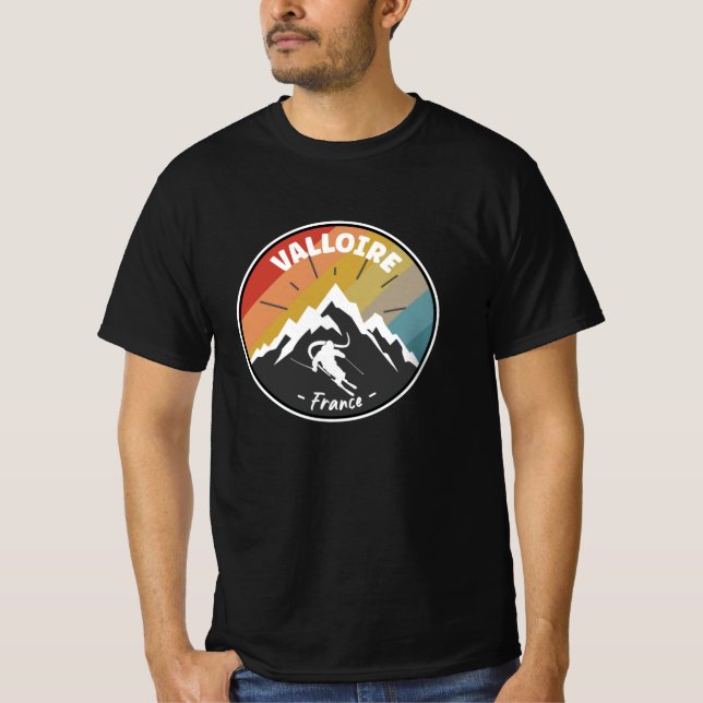 T-shirt Ski En France Valloire (Devant)