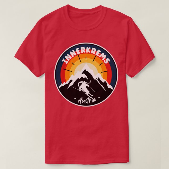 T-shirt Ski En Innerkrems Autriche Vintage (Design devant)