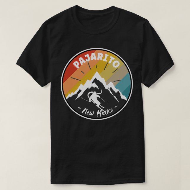 T-shirt Ski En Pajarito Nouveau-Mexique (Design devant)