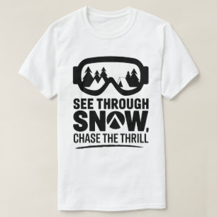 T-shirt Ski Goggets Winter Adventure Citation neige Design