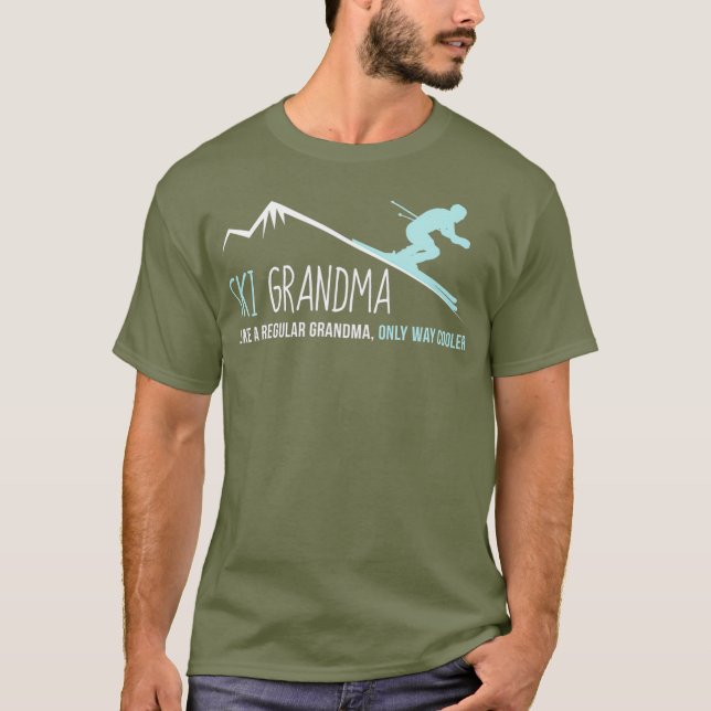T-shirt Ski grand-mère drôle mignon cadeau de ski d'hiver (Devant)