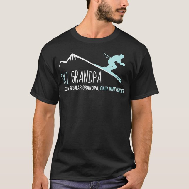 T-shirt Ski grand-père Funny mignon cadeau de ski hivernal (Devant)