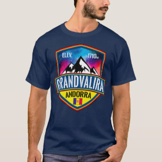 T-shirt Ski Grandvalira Andorre Ski Pyrénées Montagnes