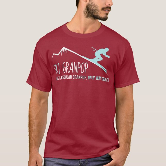 T-shirt Ski Granpop  Funny Cute Winter Skiing Gift (Devant)