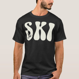 T-shirt Ski Hiver Sports Amateur Ski De Neige Design