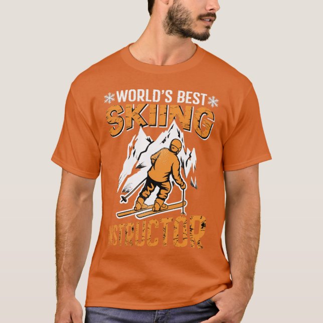 T-shirt Ski Instructor Worlds Best Skiing Instructor Funny (Devant)