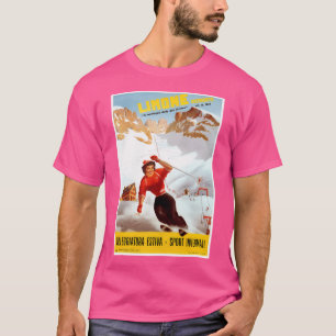 T-shirt Ski Italie Vintage Limone Piemonte Italie Voyage A
