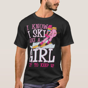 T-shirt Ski Je Ski Comme Un Essai De Continuer À Skier