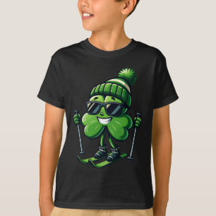 T-shirt Ski Jour de la Saint Patrick Shamrock Clover Irlan