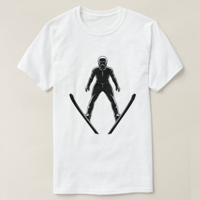 T-shirt Ski Jumper Silhouette (Design devant)