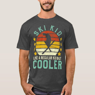 T-shirt Ski Kids Funny Jeune skieur Vintage et amateur de