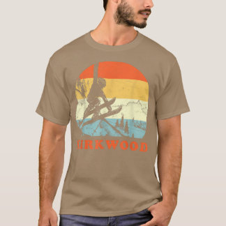 T-shirt Ski Kirkwood, Californie Vintage Retro Snow Sking