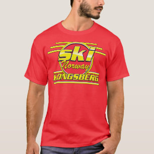 T-shirt ski Kongsberg Norvège 80s vibe