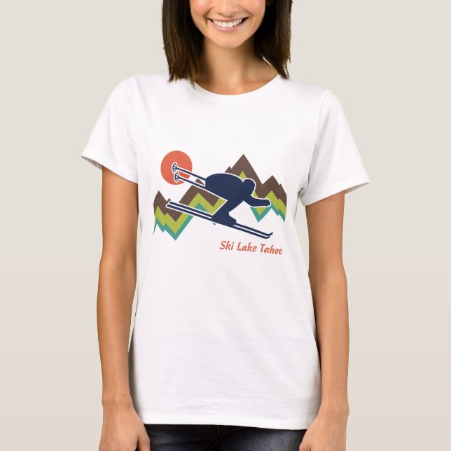 T-shirt Ski Lake Tahoe (Devant)