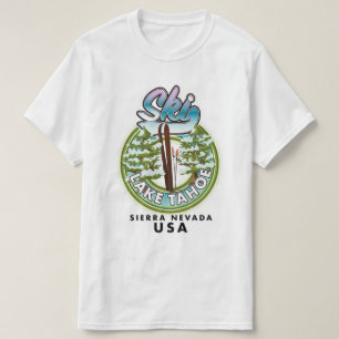 T-shirt Ski Lake Tahoe Sierra Nevada USA