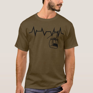 T-shirt Ski Lift Heartbeat Skier 2