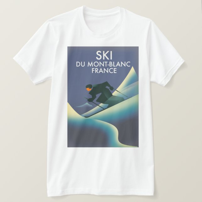 T-shirt Ski Mont Blanc France (Design devant)