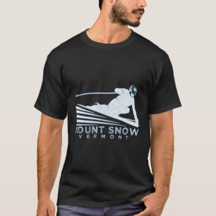 T-shirt Ski Mont Neige Vt Illustration Ski De Neige