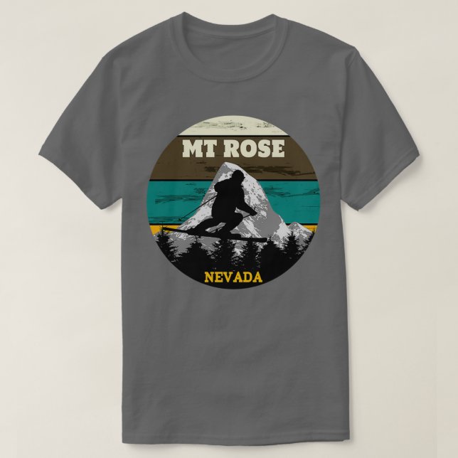 T-shirt Ski Mont Rose Ski pistes Nevada (Design devant)
