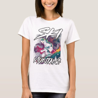 T-shirt Ski Montana Ski Aventure Montana Usa